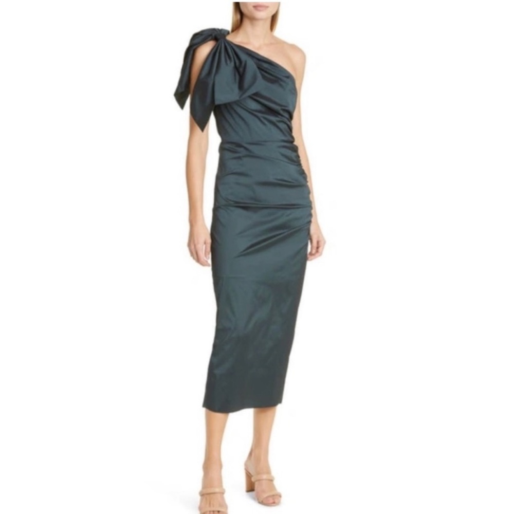 NWT Veronica Beard Belis Dress in Emerald Green size 0